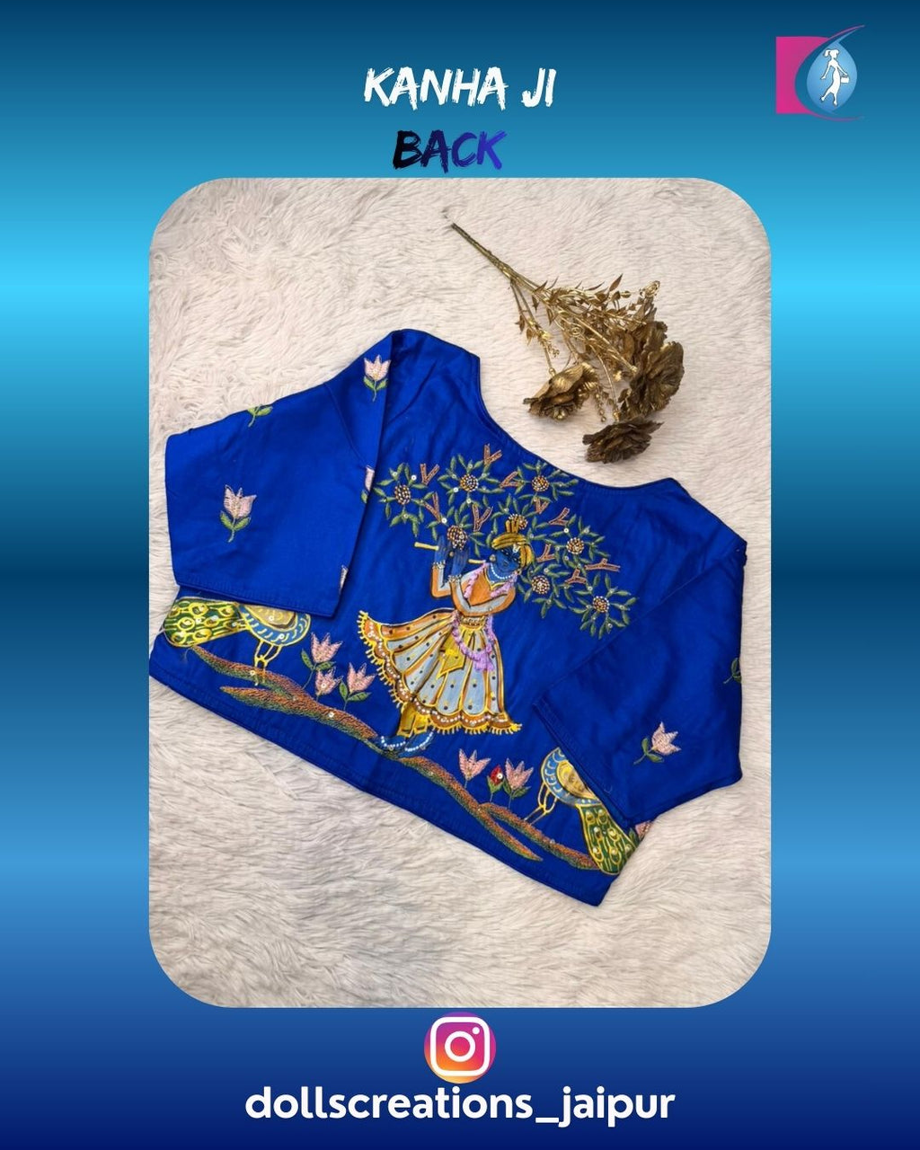 Kanha Ji Blouse (Royal Blue) DC2325
