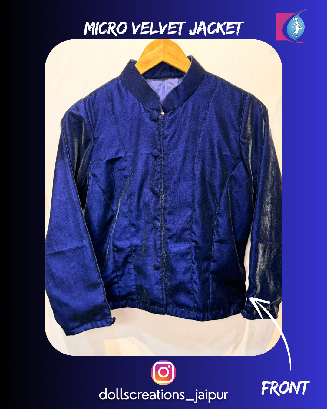 Micro Velvet jacket ( Navy Blue ) DC1801