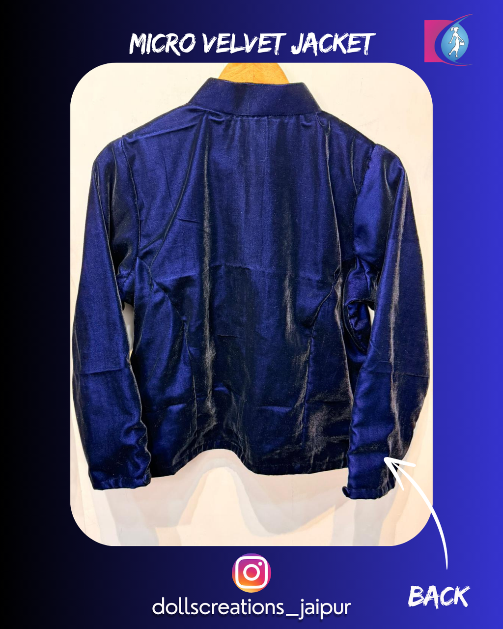 Micro Velvet jacket ( Navy Blue ) DC1801