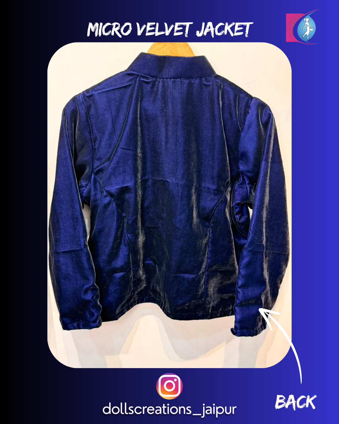Micro Velvet jacket ( Navy Blue ) DC1801
