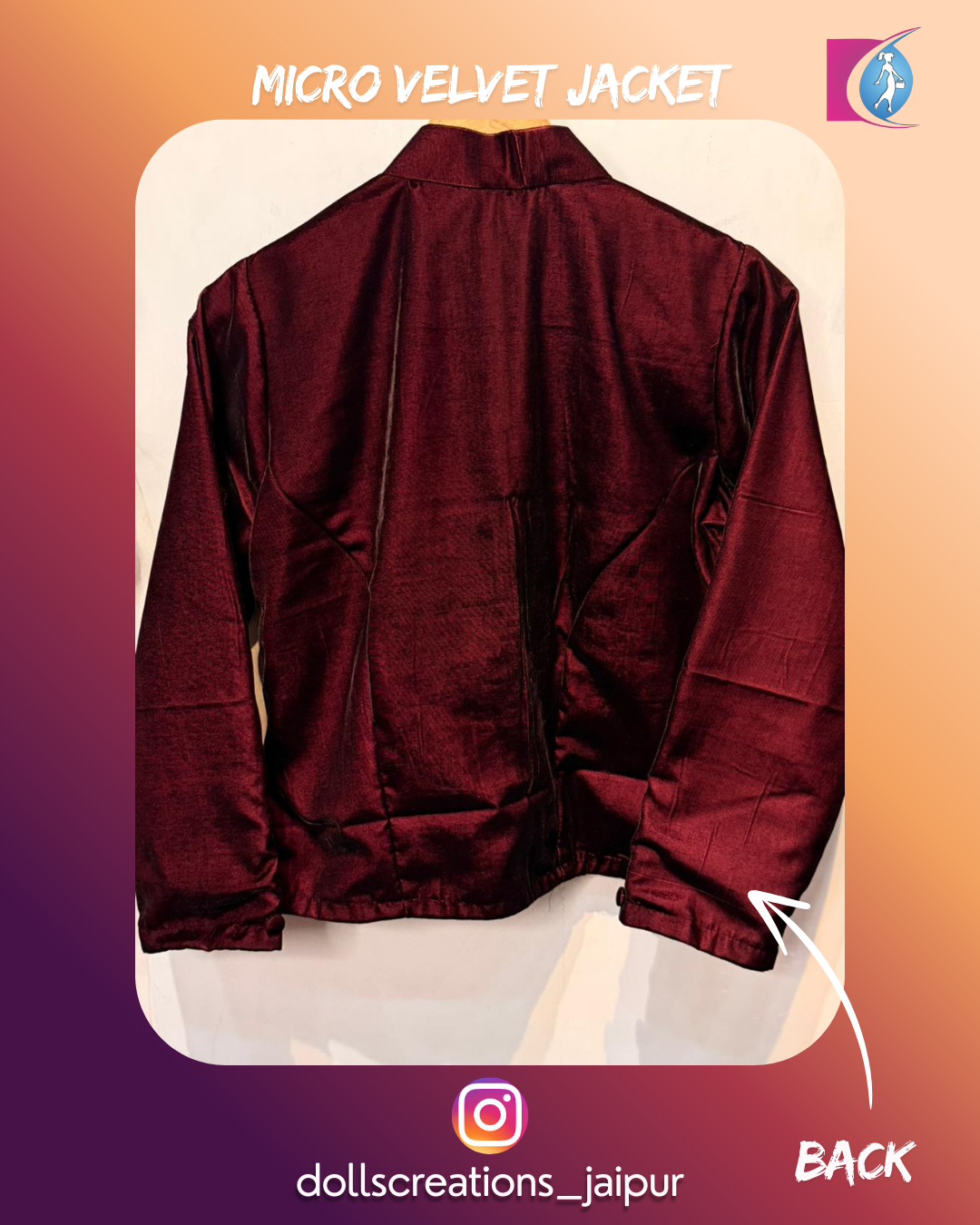Micro Velvet jacket ( Maroon ) DC1801