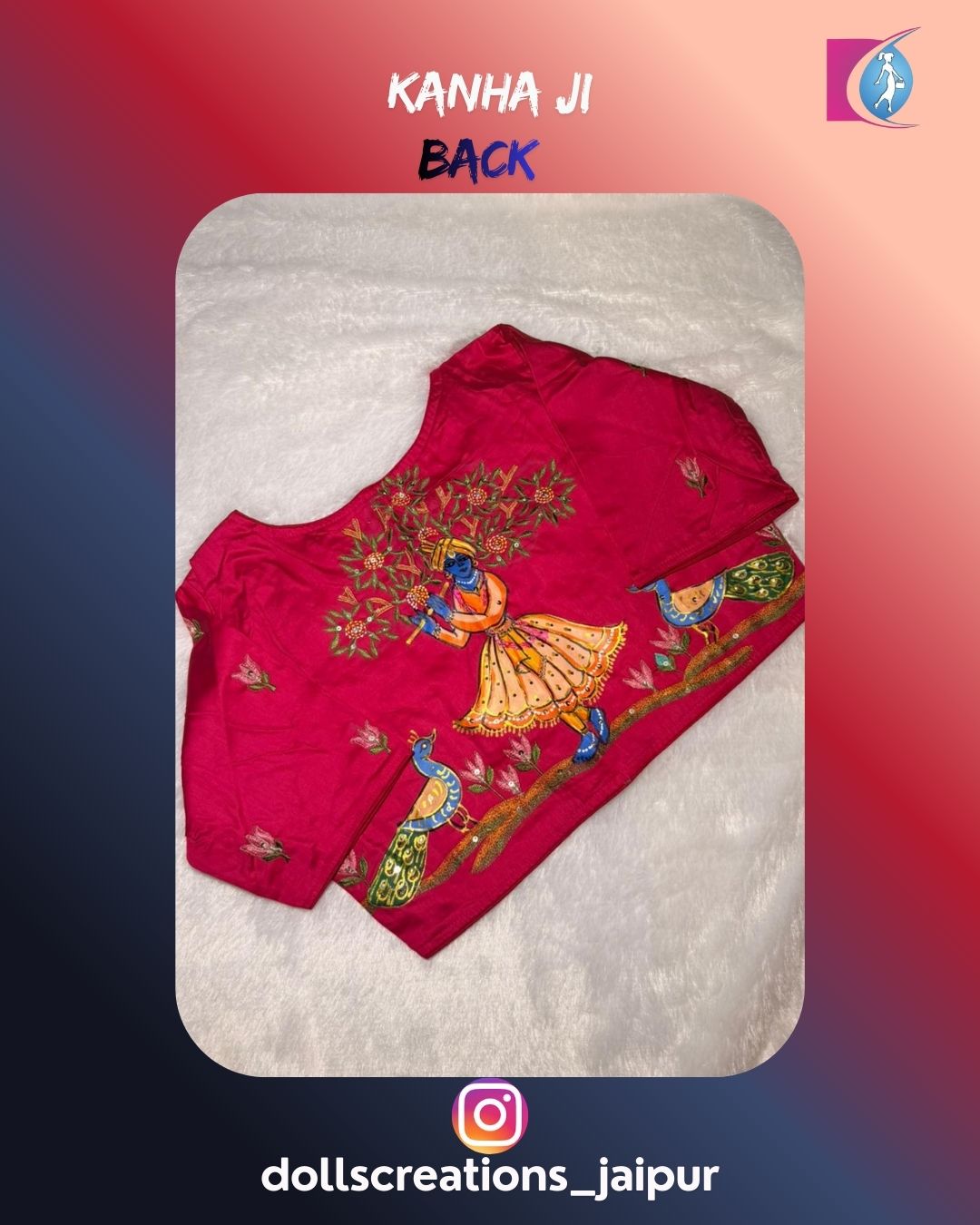 Kanha Ji Blouse ( Magenta ) DC2325