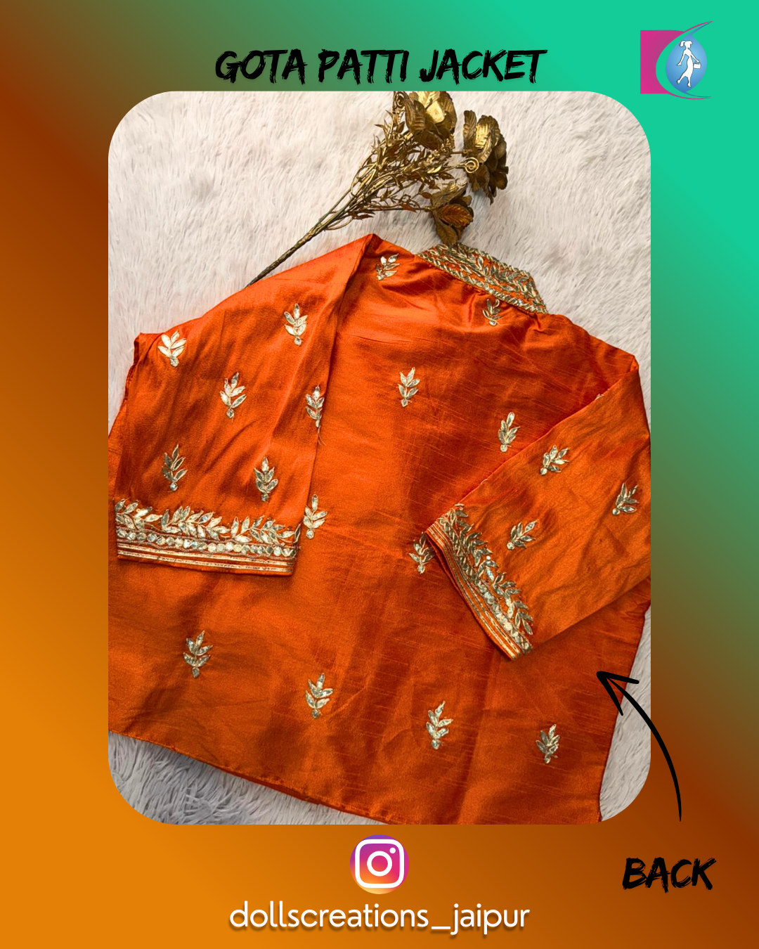 Gota Patti Jacket ( Orange ) DC2301