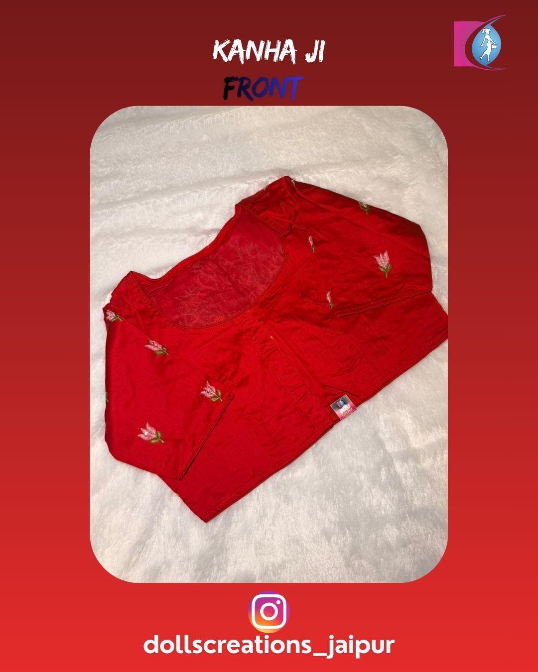 Kanha Ji Blouse ( RED ) DC2325