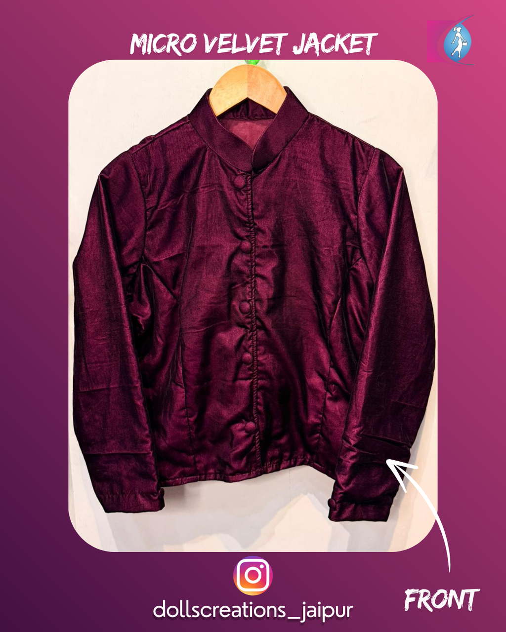 Micro Velvet jacket ( Wine ) DC1801