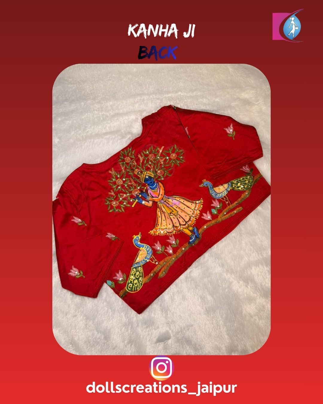 Kanha Ji Blouse ( RED ) DC2325