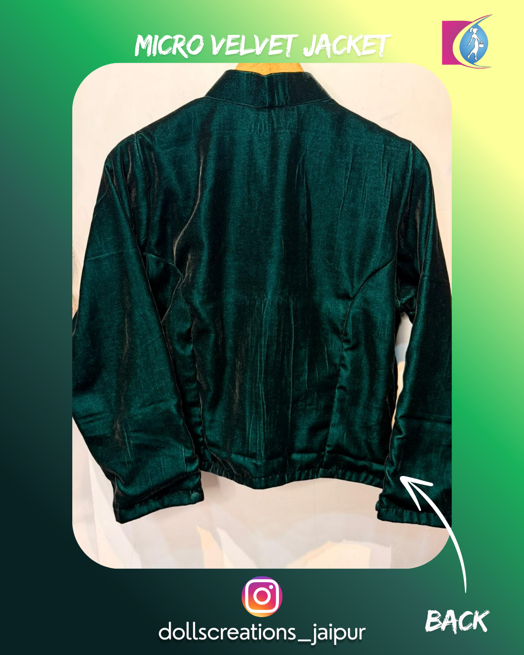 Micro Velvet jacket ( Bottle Green ) DC1801