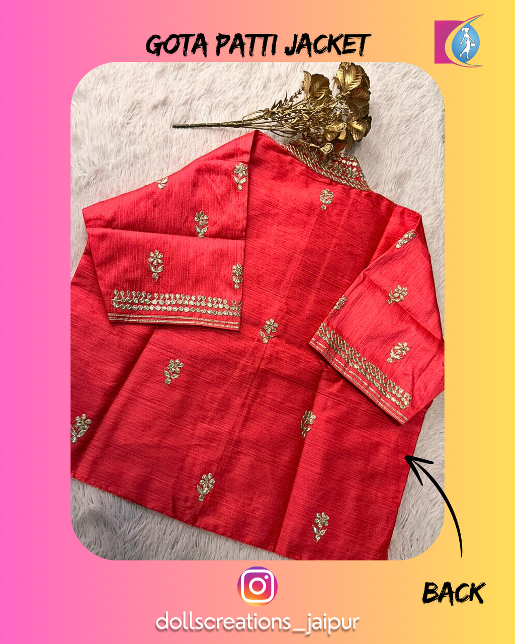 Gota Patti Jacket (Pink) DC2301
