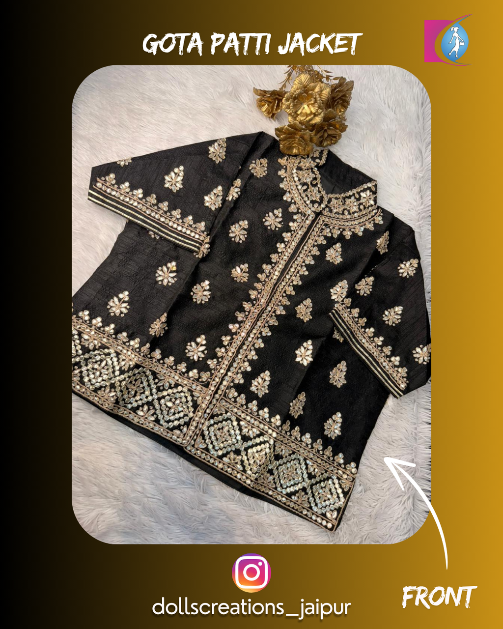 Gota Patti Jacket ( Black ) DC2301