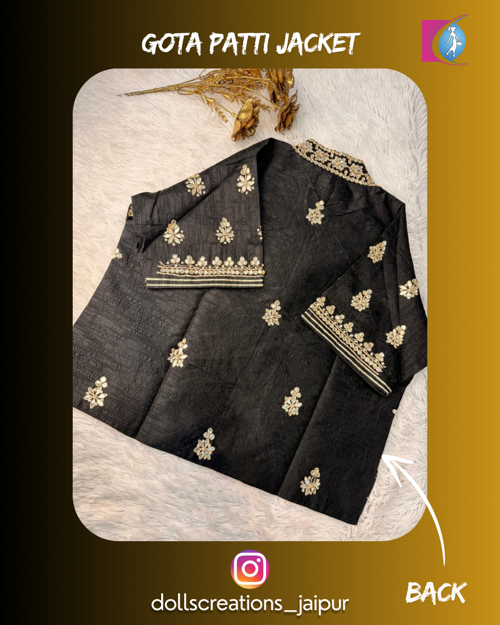 Gota Patti Jacket ( Black ) DC2301