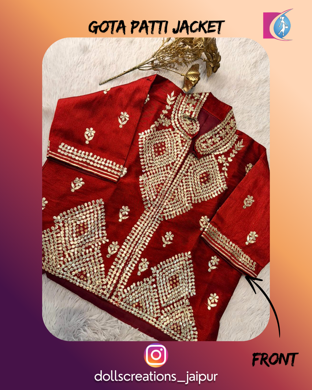 Gota Patti Jacket (Maroon) DC2301