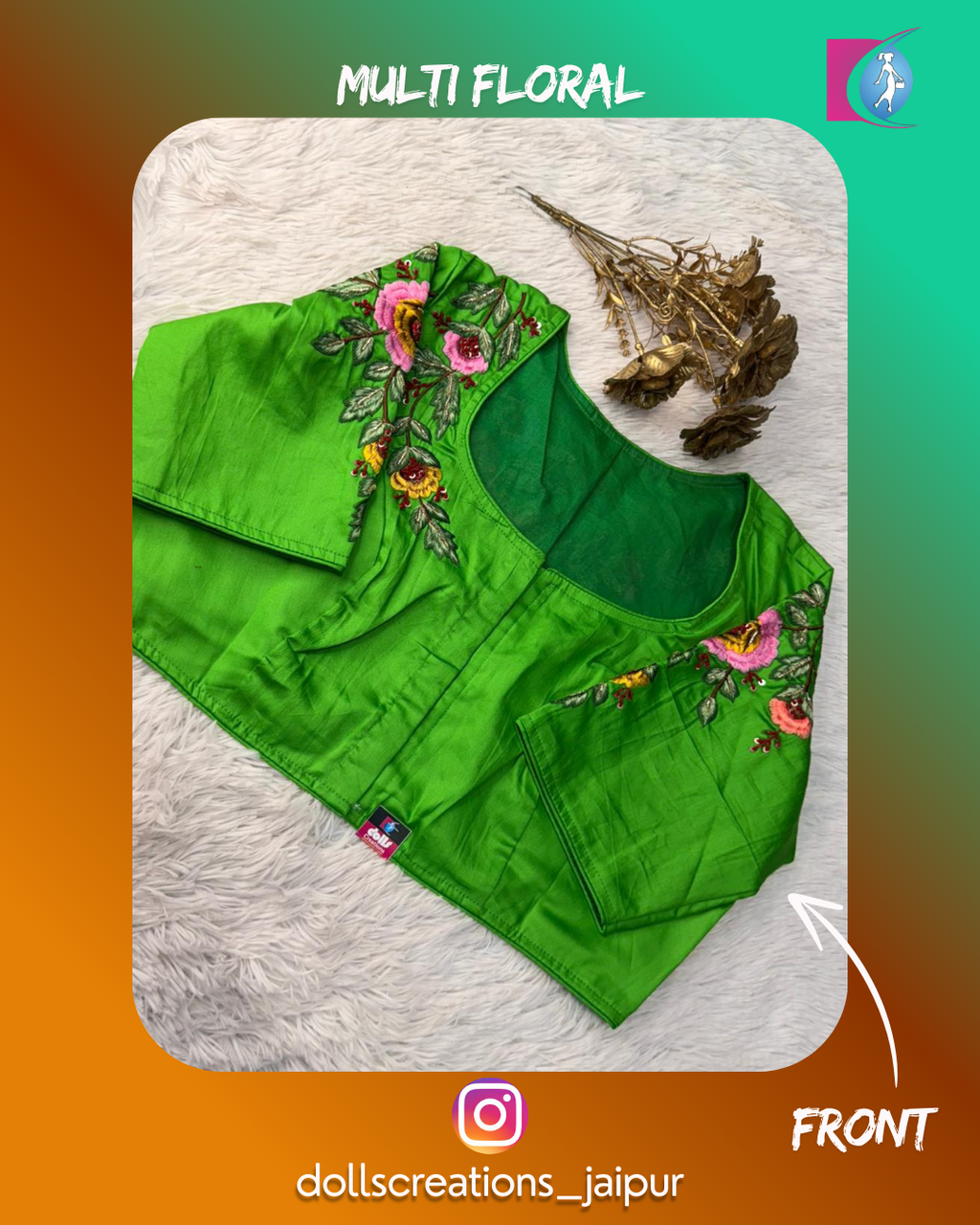 Multi Floral (Bright Green) DC2802