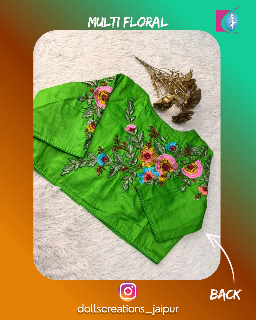 Multi Floral (Bright Green) DC2802