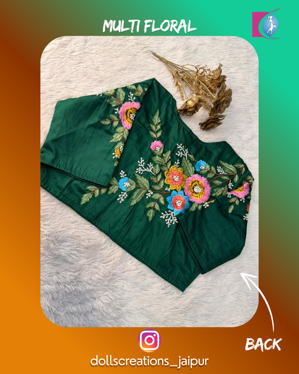 Multi Floral (Bottle Green) DC2802