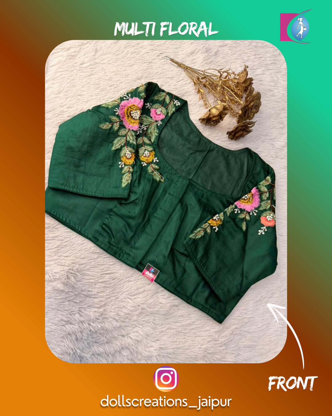 Multi Floral (Bottle Green) DC2802