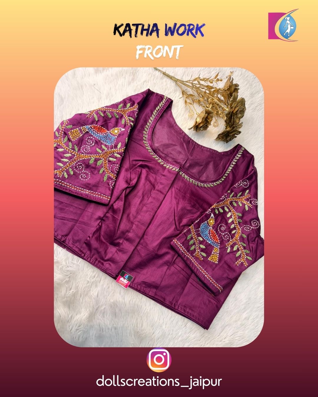 Katha Blouse (Wine) DC1725