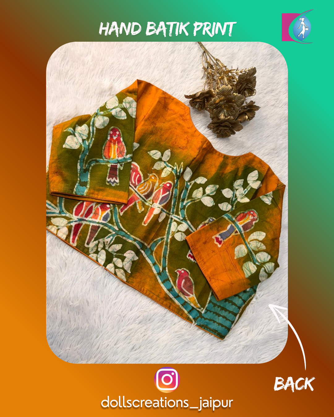 Batik Blouse (Mustard) DC2302