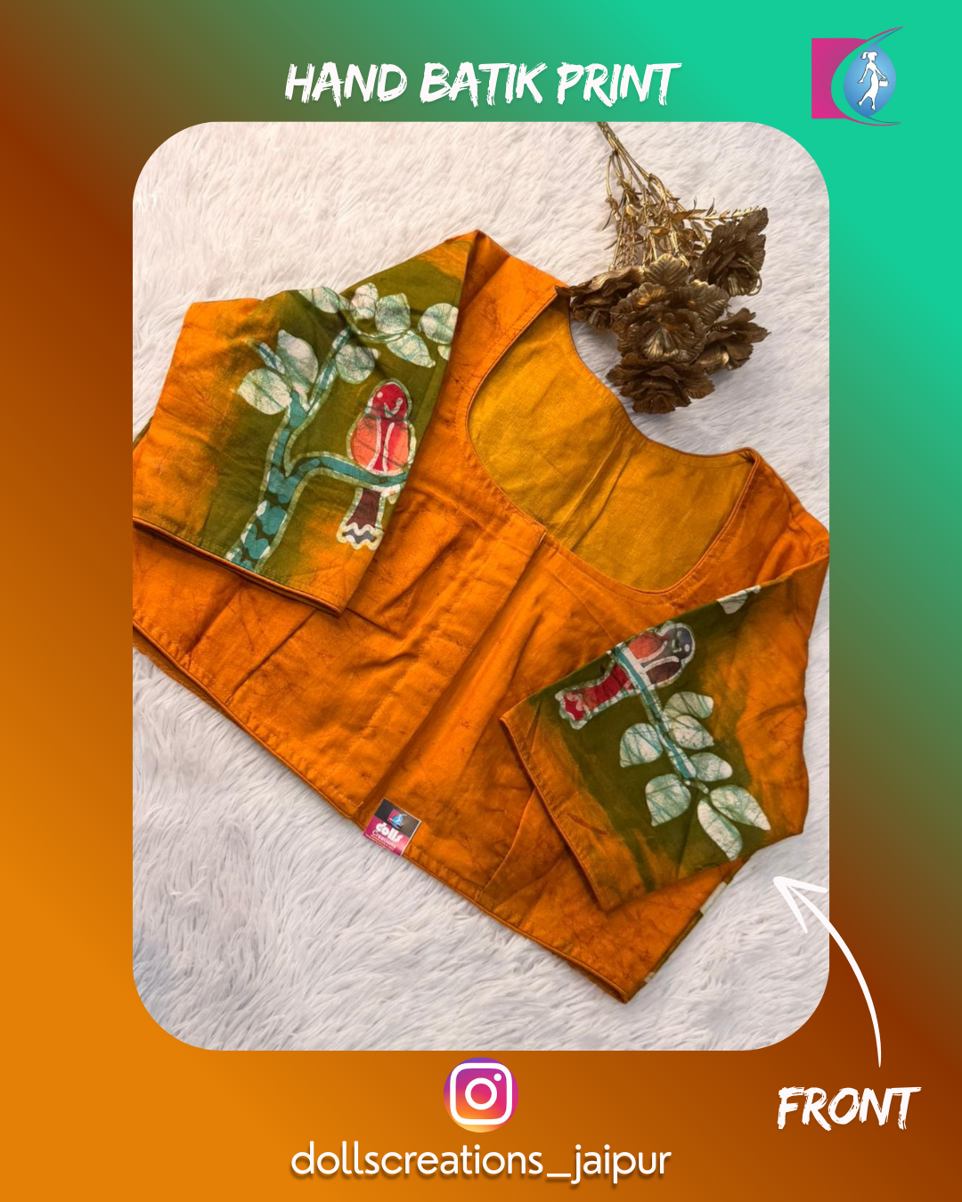 Batik Blouse (Mustard) DC2302