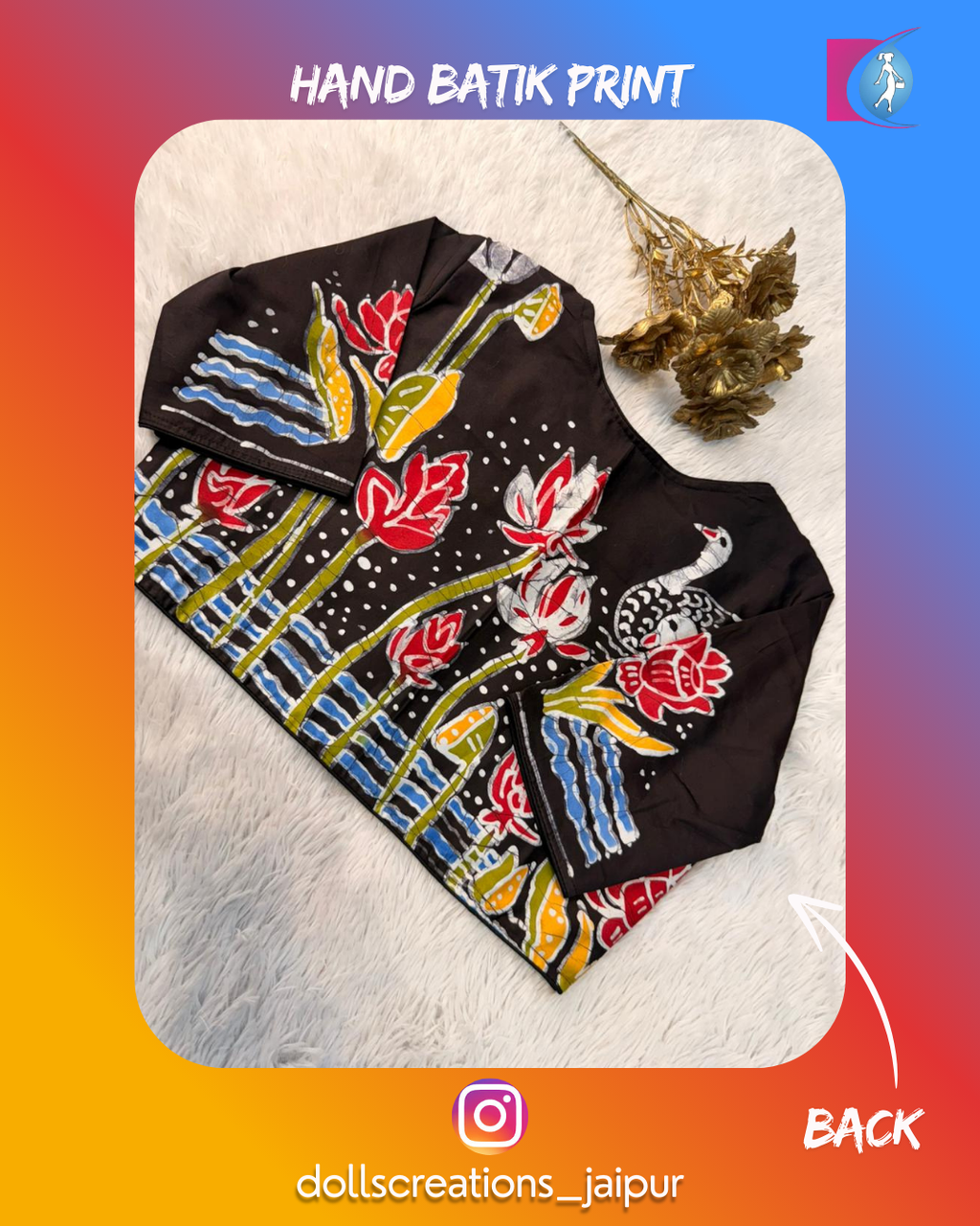 Batik Blouse (Black) DC2302