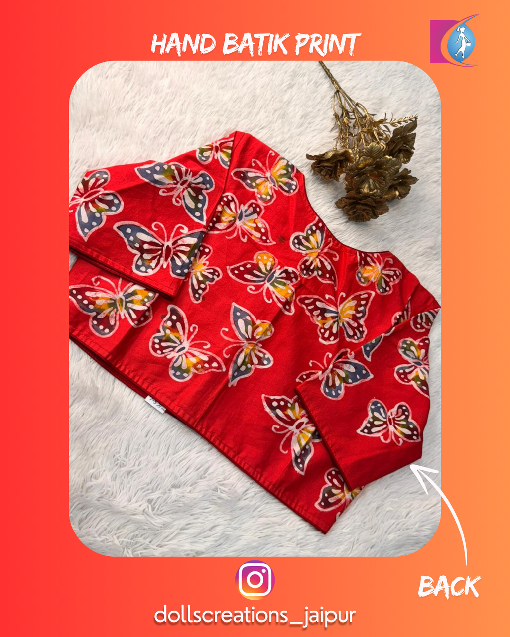 Batik Blouse (Cherry Red) DC2302