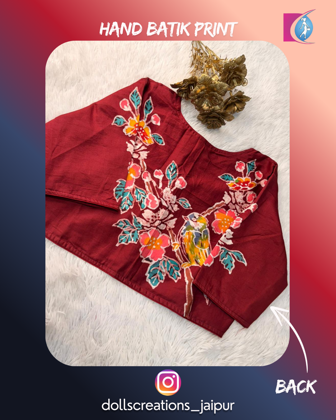 Batik Blouse (Maroon) DC2302