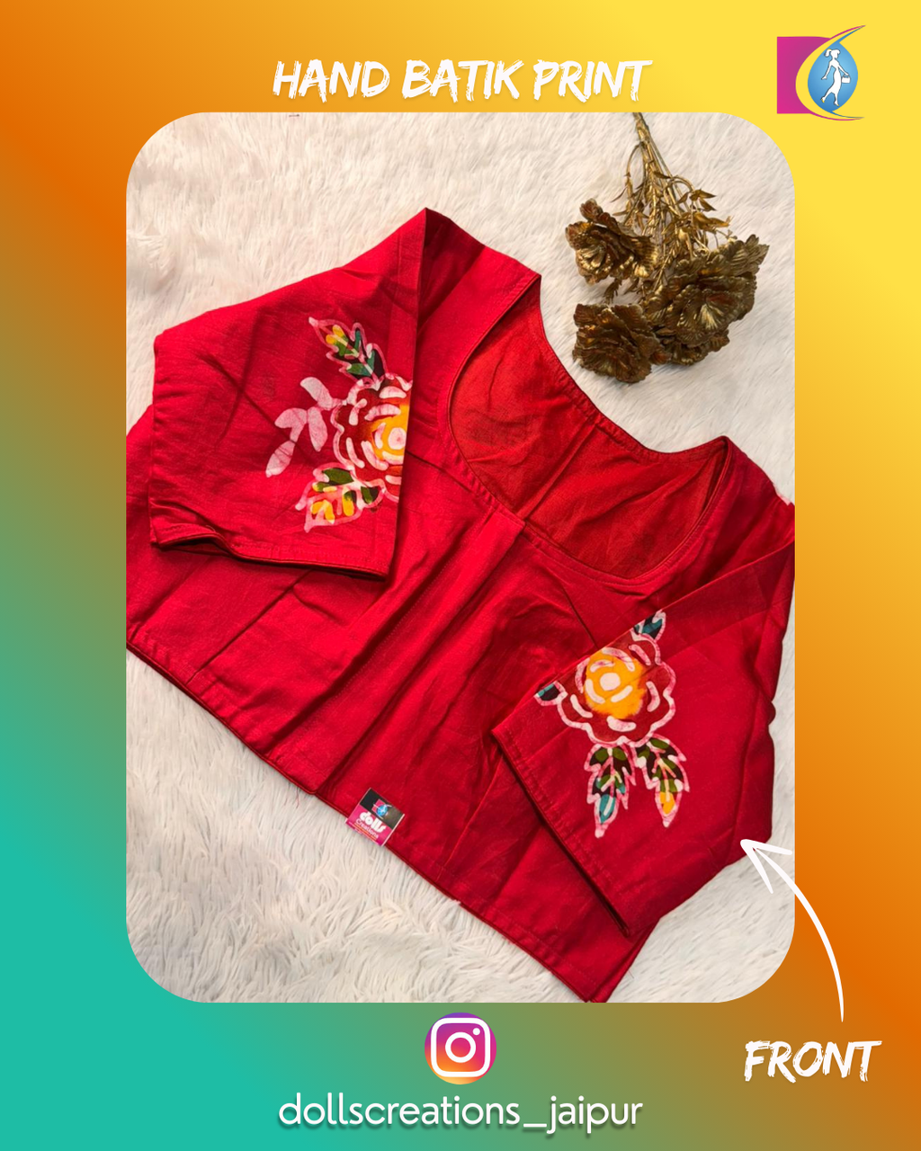 Batik Blouse (Cherry Red) DC2302