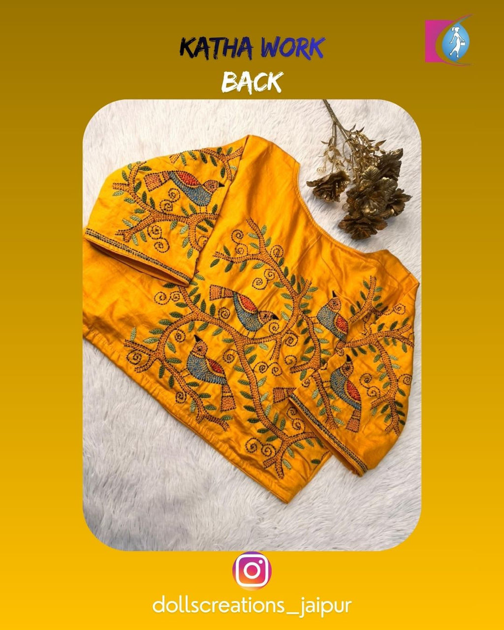 Katha Blouse (Mustard) DC1725