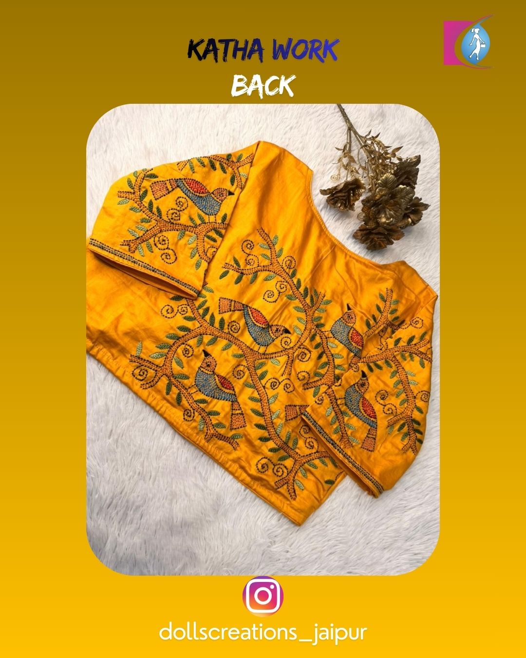 Katha Blouse (Mustard) DC1725