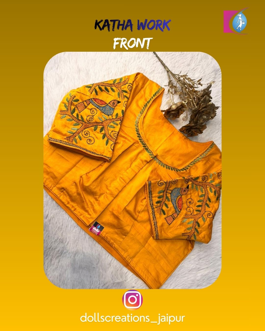 Katha Blouse (Mustard) DC1725